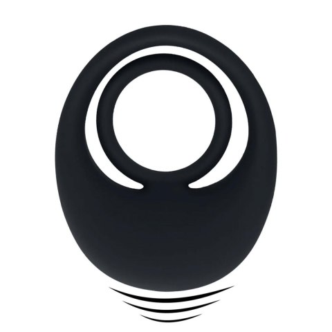 Vibrating Liquid Silicone Cock and Ball Ring - Black Levelz