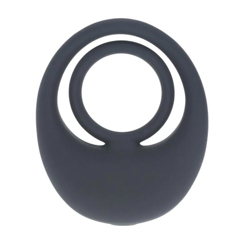 Vibrating Liquid Silicone Cock and Ball Ring - Black Levelz