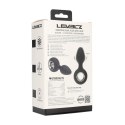 Vibrating Silicone Anal Plug with Loop - Black Levelz