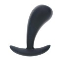 Vibrating Silicone Prostate Stimulator Anal Plug - M - Black Levelz