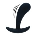 Vibrating Silicone Prostate Stimulator Anal Plug - S - Black Levelz