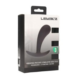 Vibrating Silicone Prostate Stimulator Anal Plug - S - Black Levelz