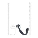 Vibrating Silicone Prostate Stimulator with Cock and Ball Ring - Black Levelz