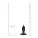 Vibrating and Rotating Ribbed Silicone Anal Plug - Black Levelz