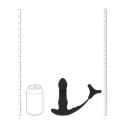 Vibrating and Thrusting Silicone Prostate Massager with Tri O Cockring - Black Levelz