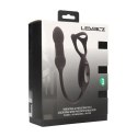 Vibrating and Thrusting Silicone Tri O Cockring with Prostate Stimulator - Black Levelz by Shots