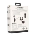 Vibrating and Thrusting Silicone Tri O Cockring with Prostate Stimulator - Black Levelz by Shots
