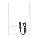 Vibrating and Thrusting Silicone Tri O Cockring with Prostate Stimulator - Black Levelz by Shots
