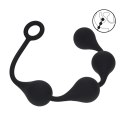 Waterdrop Silicone Anal Balls - L - 40mm - Black Levelz by Shots