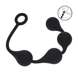 Waterdrop Silicone Anal Balls - L - 40mm - Black Levelz by Shots