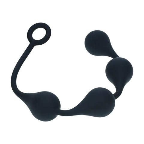 Waterdrop Silicone Anal Balls - L - 40mm - Black Levelz by Shots