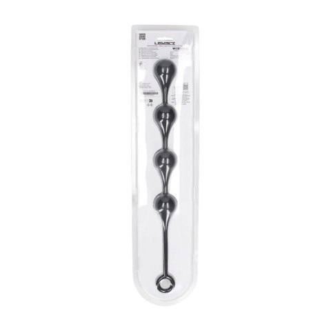 Waterdrop Silicone Anal Balls - L - 40mm - Black Levelz by Shots