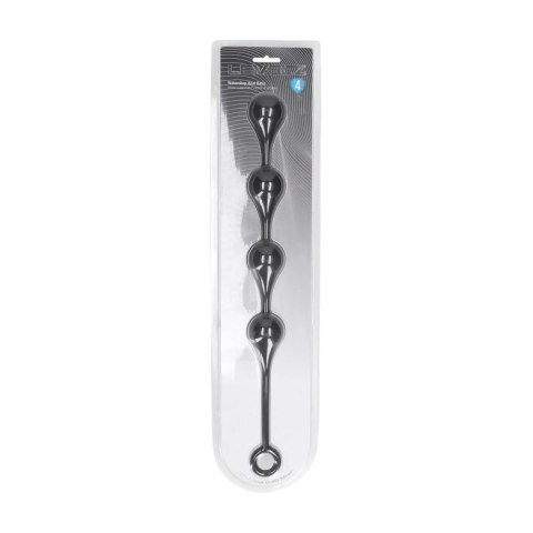 Waterdrop Silicone Anal Balls - L - 40mm - Black Levelz by Shots