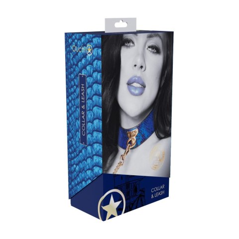 Florence Collection - Collar with Leash - Blue Ouch!