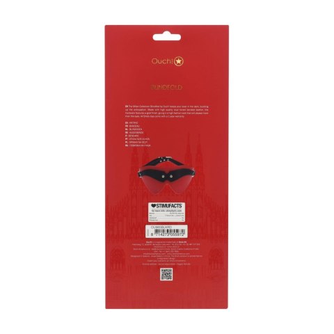 Milan Collection - Blindfold - Black/Red Ouch!