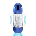 SonicPull - Suction and Vibration Masturbator Pump - Multimedia Enhanced - Metallic Blue Pumped