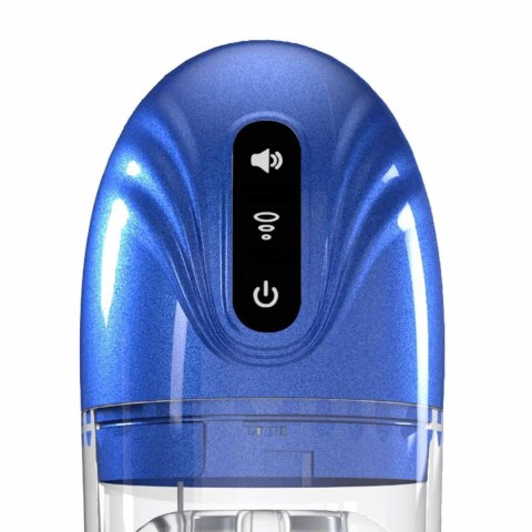 SonicPull - Suction and Vibration Masturbator Pump - Multimedia Enhanced - Metallic Blue Pumped