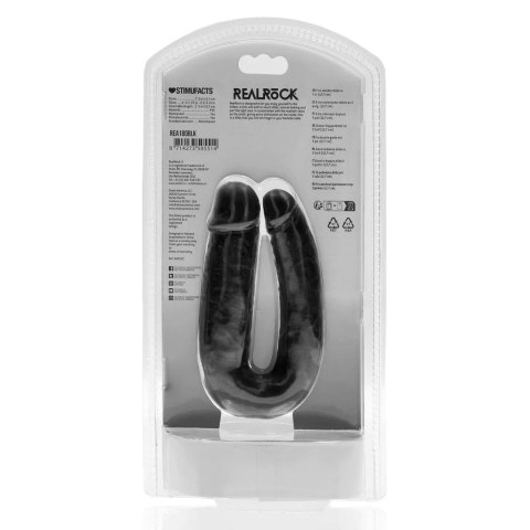 U Shaped Double Dildo 12,7 cm - Black RealRock