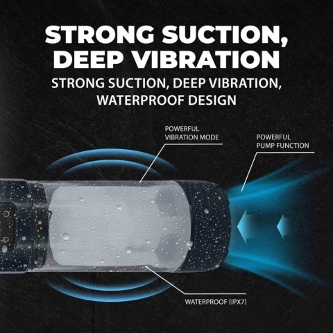 UltraLift - Automatic Waterproof Masturbator Pump - Gun Metal Pumped