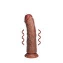 Vibrating Regular Curved Cock - 15,5 cm - Tan RealRock