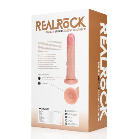 Vibrating Regular Curved Cock - 8 / 20,5 cm - Flesh RealRock