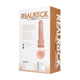 Vibrating Regular Straight Cock with Balls - 23 cm - Flesh RealRock
