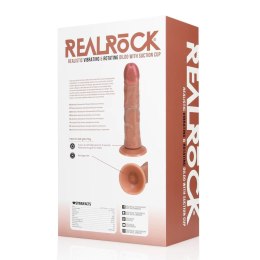 Vibrating and Rotating Regular Curved Cock - 8 / 20,5 cm - Tan RealRock