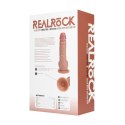 Vibrating and Rotating Straight Cock with Balls - 8" / 20,5 cm - Tan RealRock