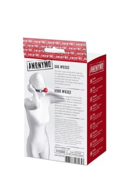 Anonymo gag, ABS plastic, red, 64 cm Anonymo by TOYFA