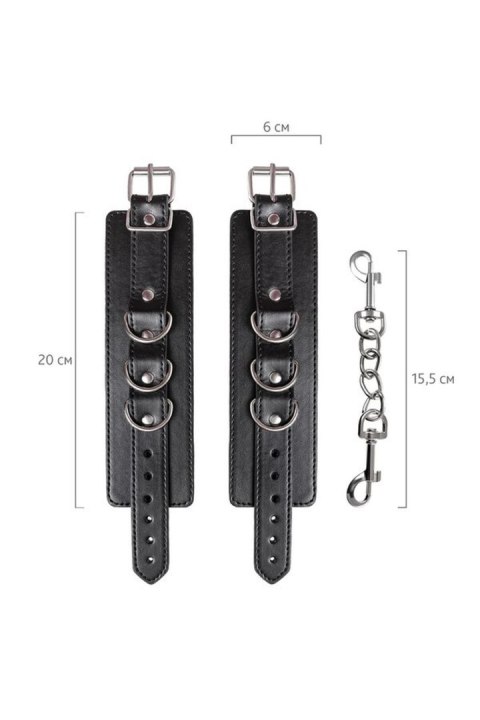 Anonymo handcuffs, PU leather, black Anonymo by TOYFA