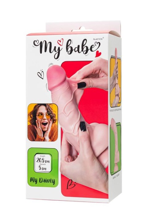 Dildo My babe by RealStick My Dainty, flesh,TPE, 20,5cm RealStick Nude by TOYFA