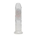 LED Vibrating Straight Cock - 15 cm - Transparent RealRock