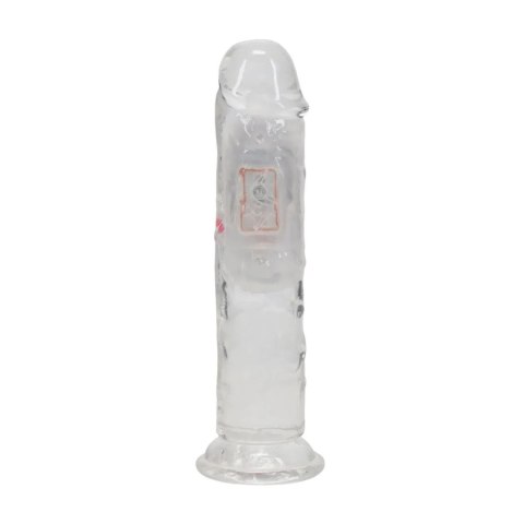 LED Vibrating Straight Cock - 15 cm - Transparent RealRock