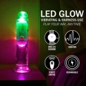 LED Vibrating Straight Cock - 15 cm - Transparent RealRock