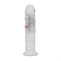 LED Vibrating Straight Cock - 15 cm - Transparent RealRock