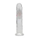 LED Vibrating Straight Cock - 18 cm - Transparent RealRock