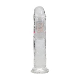 LED Vibrating Straight Cock - 18 cm - Transparent RealRock
