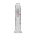 LED Vibrating Straight Cock - 18 cm - Transparent RealRock