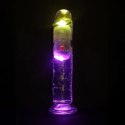 LED Vibrating Straight Cock - 18 cm - Transparent RealRock