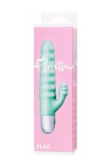 Relief vibrator with clitoral stimulation Flovetta Flax, silicone, mint, 17.5 cm Flovetta