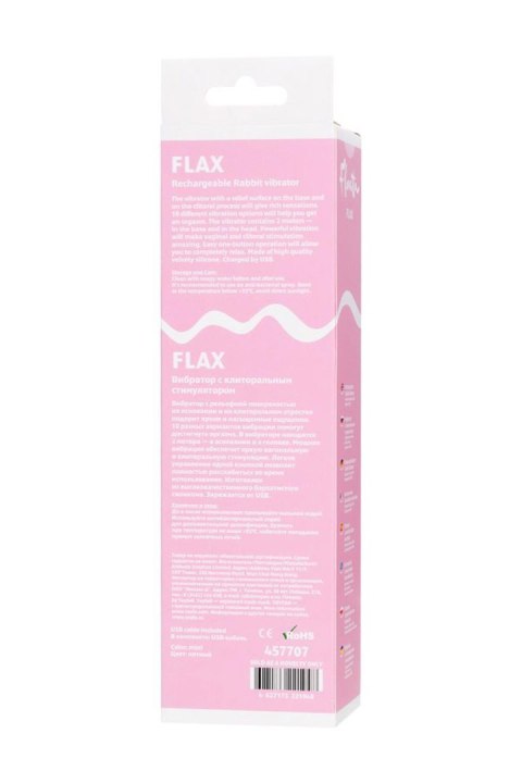 Relief vibrator with clitoral stimulation Flovetta Flax, silicone, mint, 17.5 cm Flovetta