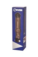 XToyFa XLover, Penis Sleeve, for increase in size with vibration, TPE, transparent black, 19.4 cm XLover by TOYFA