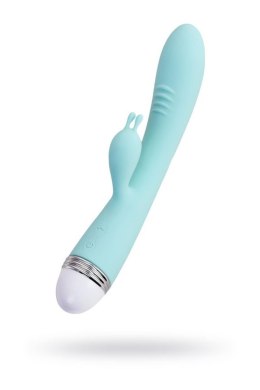 Vibrator with clitoral stimulator Flovetta by Toyfa Iris, silicone, mint, 22 cm Flovetta