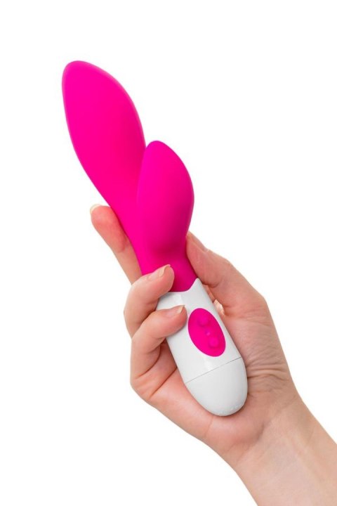 A-TOYS, Vibrator Lilu with Clitoral Stimulator, Silicone, Pink, 20 cm, 10 speeds, 2xAAA A-Toys