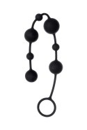 Anal beads Toyfa A-toys Coron, with balls, silicone, black, 35,9 cm A-Toys
