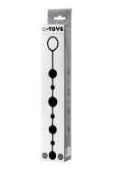 Anal beads Toyfa A-toys Coron, with balls, silicone, black, 35,9 cm A-Toys