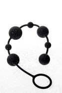 Anal beads Toyfa A-toys Coron, with balls, silicone, black, 35,9 cm A-Toys