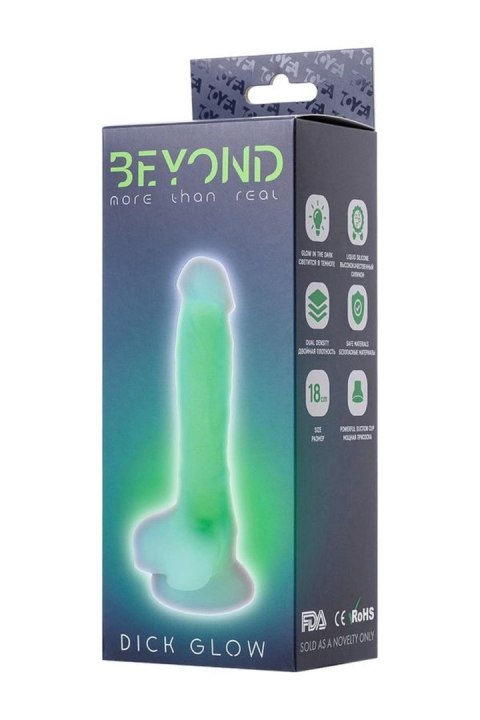 BEYOND BY TOYFA Dick Glow Green 13cm Beyond by Toyfa