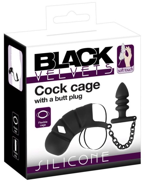 Black Velvets Cock cage with a Black Velvets