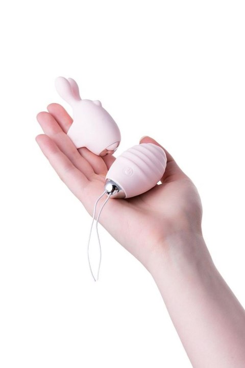JOS VITA finger vibrating egg and vibrating attachment, silicone, powder pink, 8.5 and 8 cm JOS